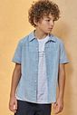 Camisa em verano chambray 96722 Johnny Fox Teen Menino Camisa em verano chambray 96722 Johnny Fox Teen Menino