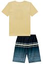 Conjunto de camiseta em meia malha e bermuda em nylon ergonomic com elastano 99334 LucBoo Infantil Menino