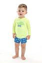 Conjunto de camiseta e sunga em malha UV dry com proteção UV50+ 92831 LucBoo Bebê Menino