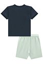 Conjunto de camiseta em meia malha e bermuda em malha alfaiataria 99409 Johnny Fox Teen Menino