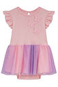 Vestbody em canelado liz e tule com elastano 94696 Kukiê Bebê Menina Vestbody em canelado liz e tule com elastano 94696 Kukiê Bebê Menina