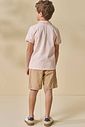 Conjunto de camisa polo em piquet com elastano e bermuda em sarja girassol com elastano 96560 LucBoo Infantil Menino