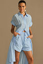 Vestido chemise midi em jacquard de algodão 96755 Linzzi Vestido chemise midi em jacquard de algodão 96755 Linzzi