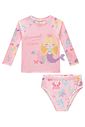 Conjunto de blusa e calcinha em malha UV dry com proteção UV 50+ 95313 Infanti Infantil Menina