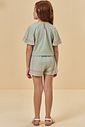 Conjunto de blusa e shorts em malha fresh 95020 Kukiê Infantil Menina
