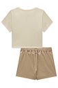 Conjunto de blusa em meia malha e short saia em sarja com elastano 98787 Lilimoon Teen Menina Conjunto de blusa em meia malha e short saia em sarja com elastano 98787 Lilimoon Teen Menina