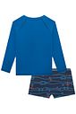 Conjunto de camiseta e sunga em malha UV dry com proteção UV50+ 92478 LucBoo Infantil Menino