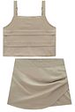 Conjunto de regata e short saia em linho blend 94397 Vic Teen Menina