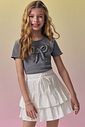 Saia em tricoline com elastano e shorts embutido 95342 Vic Teen Menina Saia em tricoline com elastano e shorts embutido 95342 Vic Teen Menina