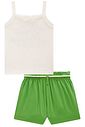 Conjunto de regata em canelado liz com shorts em viscose 98125 Infanti Infantil Menina