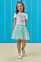 Conjunto de blusa em mela malha e saia em tule com elastano com shorts embutido 93633 Kukiê Infantil Menina Conjunto de blusa em mela malha e saia em tule com elastano com shorts embutido 93633 Kukiê Infantil Menina