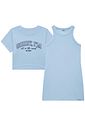 Conjunto de vestido em canelado liz e blusa sobreposição em meia malha 95948 Vic Teen Menina Conjunto de vestido em canelado liz e blusa sobreposição em meia malha 95948 Vic Teen Menina