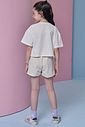 Conjunto de blusa em meia malha e shorts em moletom linho sem pelúcia 96365 Infanti Infantil Menina Conjunto de blusa em meia malha e shorts em moletom linho sem pelúcia 96365 Infanti Infantil Menina