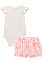 Conjunto de body em suedine com shorts em molecotton 98565 Infanti Bebê Menina Conjunto de body em suedine com shorts em molecotton 98565 Infanti Bebê Menina