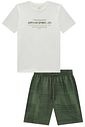 Conjunto de camiseta em meia malha e bermuda em nylon ergonomic com elastano 97985 Johnny Fox Teen Menino Conjunto de camiseta em meia malha e bermuda em nylon ergonomic com elastano 97985 Johnny Fox Teen Menino