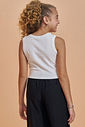 Blusa cropped em canelado liz 93496 Vic Teen Menina