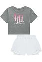 Conjunto de blusa em meia malha e shorts em malha yuki 96486 Lilimoon Teen Menina Conjunto de blusa em meia malha e shorts em malha yuki 96486 Lilimoon Teen Menina