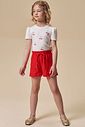 Conjunto de blusa em canelado liz e shorts em malha enrugada 96657 Infanti Infantil Menina Conjunto de blusa em canelado liz e shorts em malha enrugada 96657 Infanti Infantil Menina