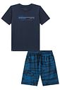 Conjunto de camiseta em meia malha e bermuda em nylon ergonomic com elastano 97973 Johnny Fox Teen Menino Conjunto de camiseta em meia malha e bermuda em nylon ergonomic com elastano 97973 Johnny Fox Teen Menino