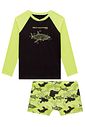 Conjunto de camiseta e sunga em malha UV dry com proteção UV50+ 99583 LucBoo Infantil Menino