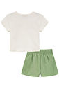 Conjunto de blusa em canelado e shorts em cupro 95545 Kukiê Infantil Menina Conjunto de blusa em canelado e shorts em cupro 95545 Kukiê Infantil Menina