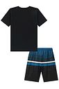 Conjunto de camiseta em meia malha e bermuda em nylon ergonomic com elastano 96865 Johnny Fox Teen Menino Conjunto de camiseta em meia malha e bermuda em nylon ergonomic com elastano 96865 Johnny Fox Teen Menino
