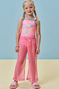 Calça em tela fashion 96449 Kukiê Infantil Menina