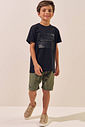 Camiseta em meia malha 96304 LucBoo Infantil Menino