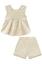Conjunto de bata e shorts em linho santorine com elastano 96187 Infanti Infantil Menina