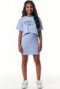Conjunto de vestido em canelado liz e blusa sobreposição em meia malha 95948 Vic Teen Menina Conjunto de vestido em canelado liz e blusa sobreposição em meia malha 95948 Vic Teen Menina