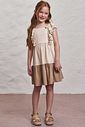 Vestido em linho santorine com elastano e tricot 100% algodão 98784 Infanti Infantil Menina Vestido em linho santorine com elastano e tricot 100% algodão 98784 Infanti Infantil Menina