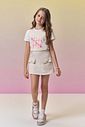 Conjunto de blusa em meia malha e short saia em moletom sem pelúcia 96845 Vic Teen Menina Conjunto de blusa em meia malha e short saia em moletom sem pelúcia 96845 Vic Teen Menina