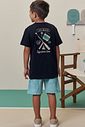 Camiseta em meia malha 98412 LucBoo Infantil Menino