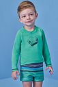 Conjunto de camiseta e sunga em malha uv dry com proteção UV50+ 99554 Johnny Fox Teen Menino Conjunto de camiseta e sunga em malha uv dry com proteção UV50+ 99554 Johnny Fox Teen Menino