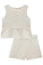 Conjunto de bata e shorts em tricoline textura listrada 100% algodão 99655 Kukiê Infantil Menina Conjunto de bata e shorts em tricoline textura listrada 100% algodão 99655 Kukiê Infantil Menina
