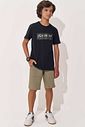 Conjunto de camiseta em meia malha e bermuda em molevisco com elastano 97976 Johnny Fox Teen Menino Conjunto de camiseta em meia malha e bermuda em molevisco com elastano 97976 Johnny Fox Teen Menino