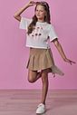 Short saia em sarja com elastano 98869 Vic Teen Menina Short saia em sarja com elastano 98869 Vic Teen Menina