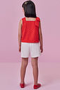 Conjunto de bata em crepe textura e shorts em sarja com elastano 98682 Kukiê Infantil Menina Conjunto de bata em crepe textura e shorts em sarja com elastano 98682 Kukiê Infantil Menina