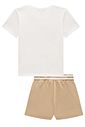 Conjunto de blusa em cotton e short saia em moletom sem pelucia 95956 Vic Teen Menina Conjunto de blusa em cotton e short saia em moletom sem pelucia 95956 Vic Teen Menina