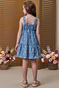 Vestido em denim bordado 96430 Infanti Infantil Menina Vestido em denim bordado 96430 Infanti Infantil Menina