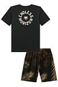 Conjunto de camiseta em meia malha e bermuda em nylon ergonomic com elastano 98696 Johnny Fox Teen Menino