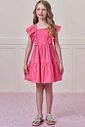Vestido em malha fresh e laise verano 96783 Infanti Infantil Menina