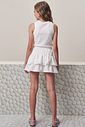 Saia ruffle em anarruga bordada paetê com shorts embutido 98166 Lilimoon Teen Menina