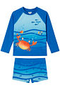 Conjunto de camiseta e sunga em malha UV dry com proteção UV50+ 24759 LucBoo Bebê Menino Conjunto de camiseta e sunga em malha UV dry com proteção UV50+ 24759 LucBoo Bebê Menino