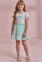 Conjunto de blusa em cotton e saia em tricoline listrado 96431 Kukiê Infantil Menina Conjunto de blusa em cotton e saia em tricoline listrado 96431 Kukiê Infantil Menina