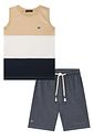 Conjunto de regata em meia malha e bermuda em cotton jeans com elastano 97111 LucBoo Infantil Menino Conjunto de regata em meia malha e bermuda em cotton jeans com elastano 97111 LucBoo Infantil Menino