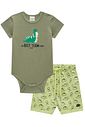 Conjunto de body em cotton com elastano e bermuda em moletom sem pelúcia 99057 LucBoo Bebê Menino Conjunto de body em cotton com elastano e bermuda em moletom sem pelúcia 99057 LucBoo Bebê Menino