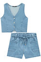 Conjunto de colete e shorts em jeans arkansas 96278 Lilimoon Teen Menina Conjunto de colete e shorts em jeans arkansas 96278 Lilimoon Teen Menina