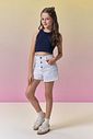 Shorts em sarja com elastano 95000 Vic Teen Menina