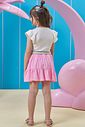 Conjunto de blusa em canelado e saia em viscose (com shorts embutido) 96383 Kukiê Infantil Menina